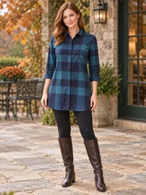 Authentic Burberry Brit Women’s Plaid Button Front Shirt Top S